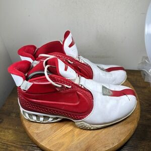 Nike Air Zoom Flight 5 Basketball Shoes Red White Men's Size 13 599446-101